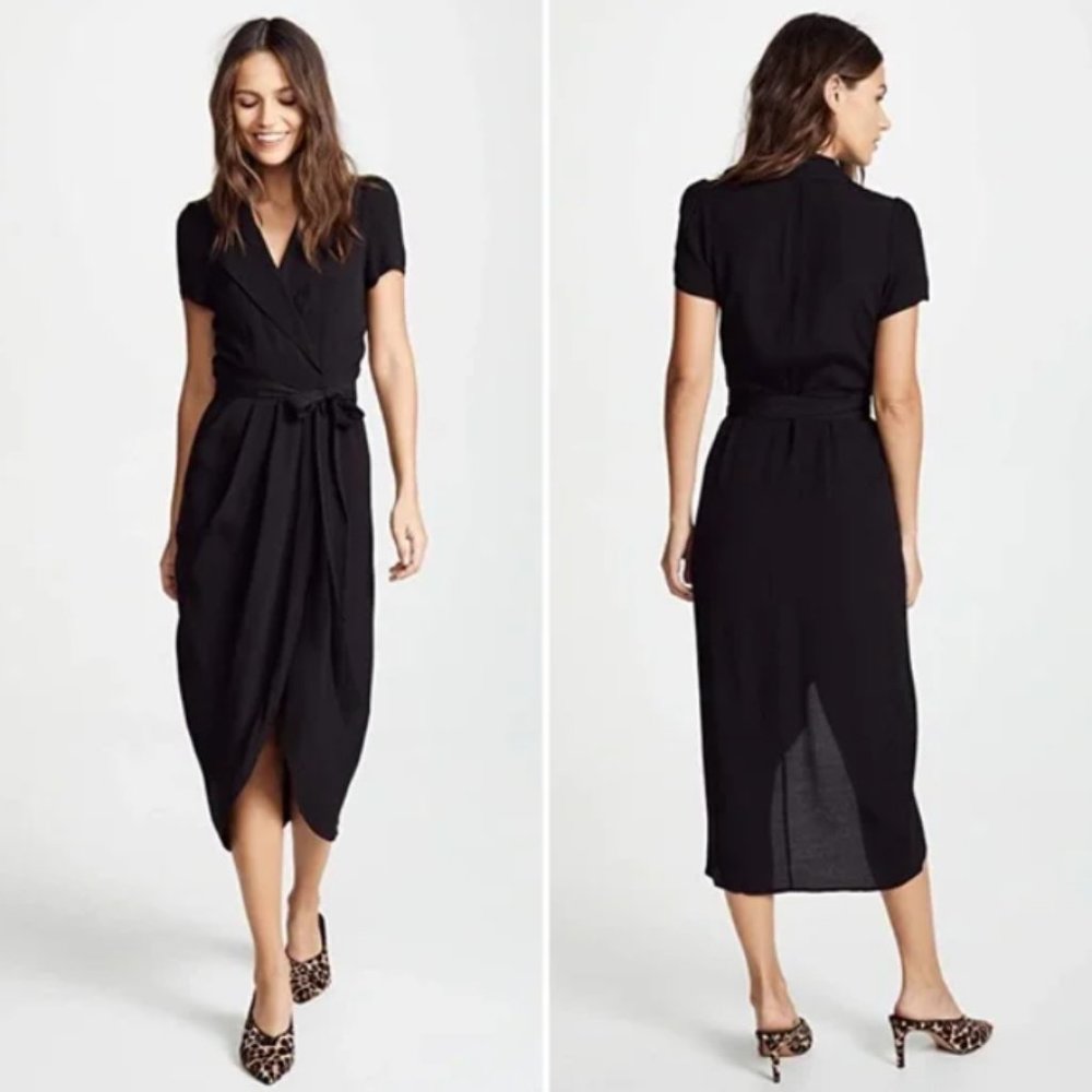 Yumi Kim Black Wrap Dress